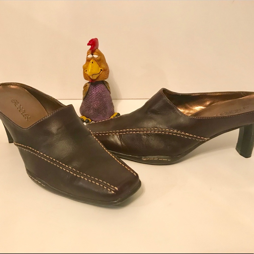 Aerosols 8.5 M Brown classic Leather mules